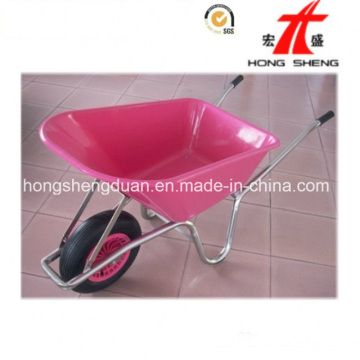 Wb6414 China Supplier of High Quality Pink-Plastic Wheelbarrow